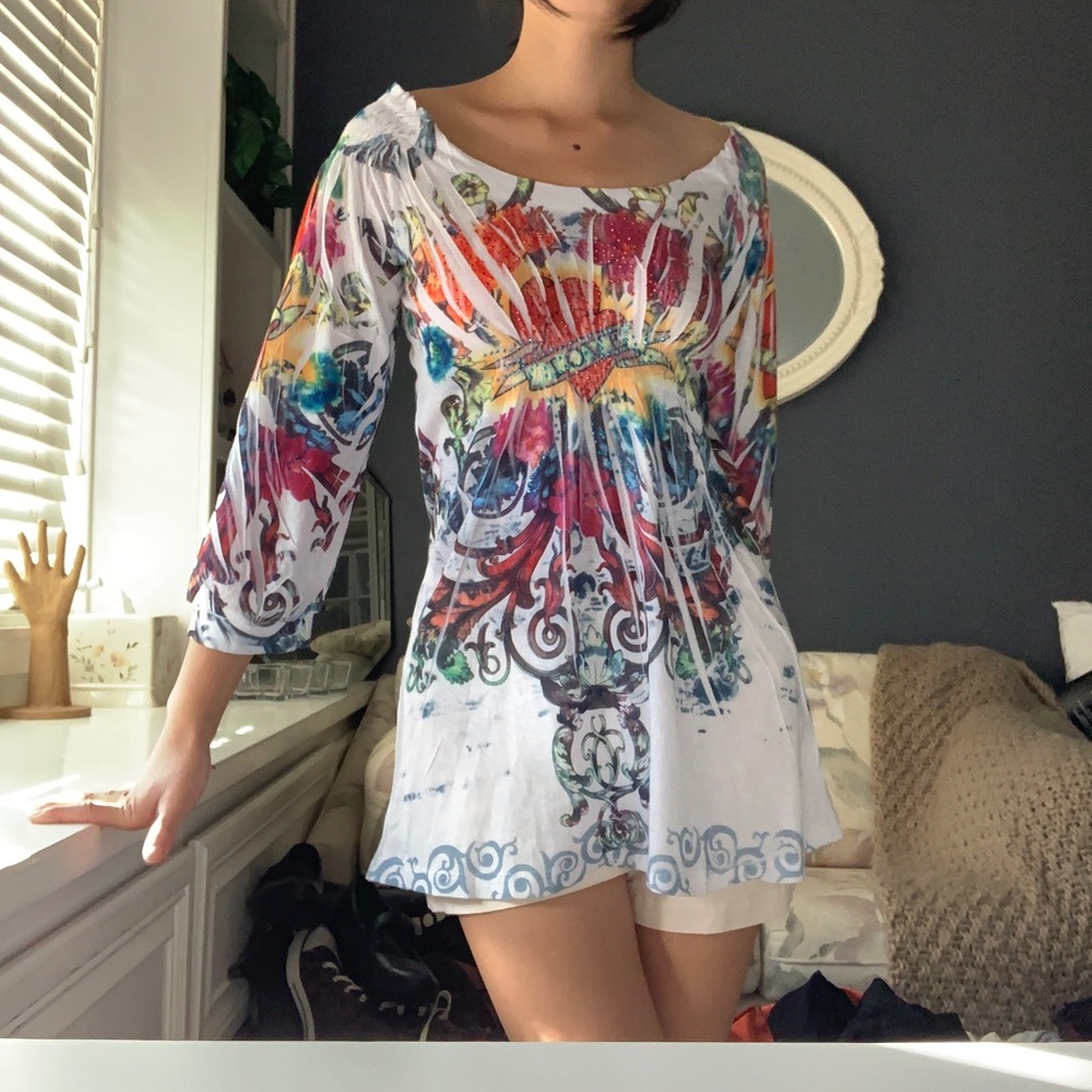 Tattoo Chic Long Sleeve Mini Dress